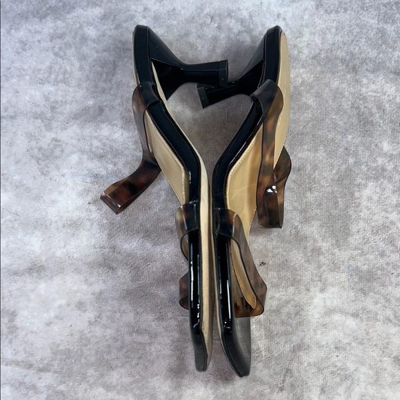 GUC Dear Frances Black Brown Tortoise Shell Rain Sandal EU 40 - Picture 11 of 15